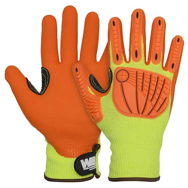 I2456 Wells Lamont A5 Impact Resistant Glove with Sandy Nitrile Palm Grip